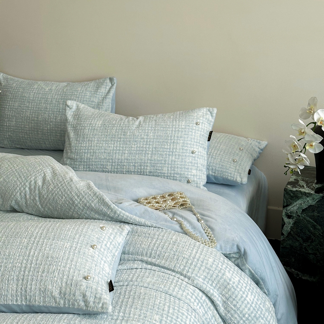 91家纺网 家纺一手货源 找家纺 （总）栩裕纺织 2025新款秋冬简约保暖四件套-风铃子