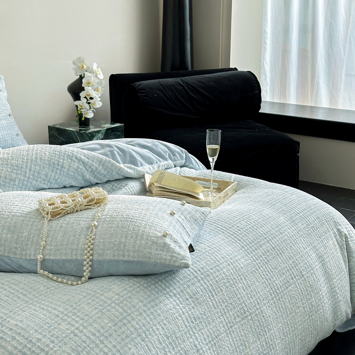 91家纺网 家纺一手货源 找家纺 （总）栩裕纺织 2025新款秋冬简约保暖四件套-风铃子