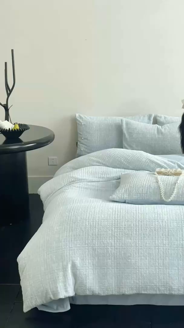 91家纺网 家纺一手货源 找家纺 （总）栩裕纺织 2025新款秋冬简约保暖四件套-风铃子