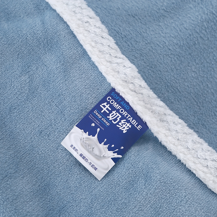 91家纺网 家纺一手货源 找家纺 伊凡毯业 2025新款260克云貂绒毛毯盖毯子直播爆款跑量毛毯 天然蓝