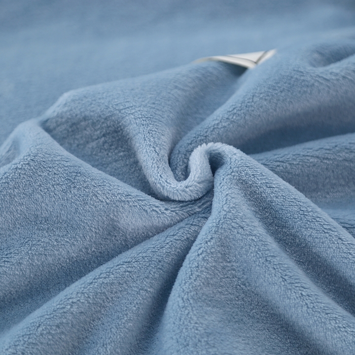 91家纺网 家纺一手货源 找家纺 伊凡毯业 2025新款260克云貂绒毛毯盖毯子直播爆款跑量毛毯 天然蓝