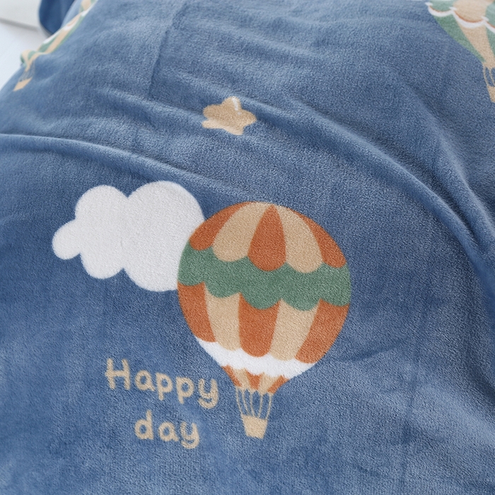 91家纺网 家纺一手货源 找家纺 伊凡毯业 2025新款260克云貂绒毛毯盖毯子直播爆款跑量毛毯 热气球