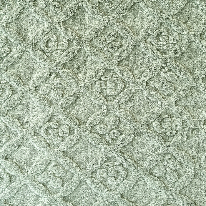 91家纺网 家纺一手货源 找家纺 （总）栩裕纺织 2025新款塔芙绒三叶草提花毛毯-包边款