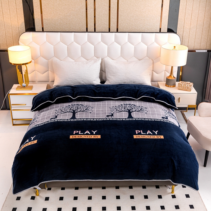 91家纺网 家纺一手货源 找家纺 （总）眠多宝 2025新款定做特厚牛奶绒单被套可定制尺寸法莱绒水晶绒金貂绒被罩单被套 被套单件