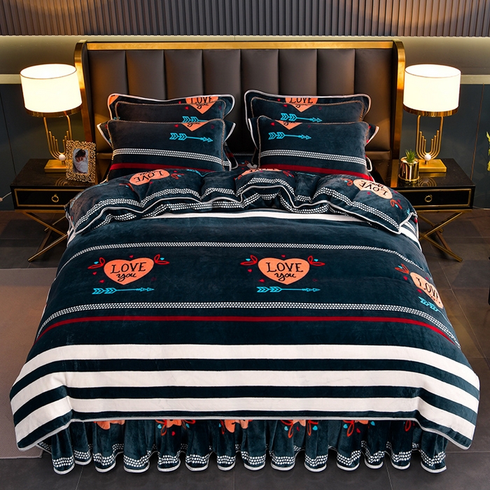 91家纺网 家纺一手货源 找家纺 眠多宝 2025新款定做特厚牛奶绒单被套可定制尺寸法莱绒水晶绒金貂绒被罩单被套 被套单件 爱心箭