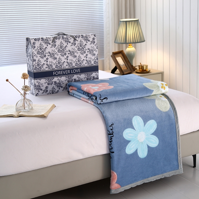 91家纺网 家纺一手货源 找家纺 伊凡毯业 2025新款260克云貂绒毛毯盖毯子直播爆款跑量毛毯 花晨月夕