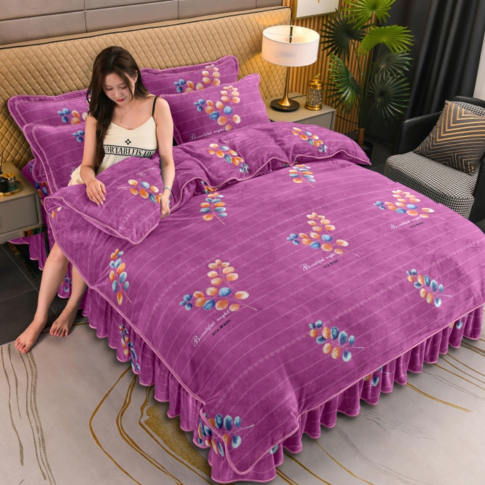 91家纺网 家纺一手货源 找家纺 眠多宝 2025新款定做特厚牛奶绒单被套可定制尺寸法莱绒水晶绒金貂绒被罩单被套 被套单件 红颜