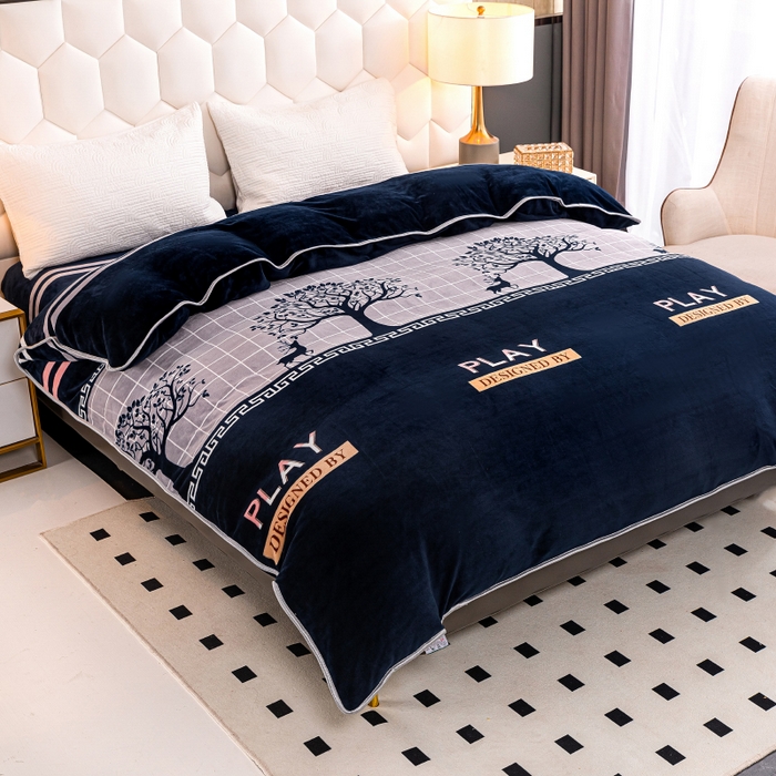 91家纺网 家纺一手货源 找家纺 眠多宝 2025新款定做特厚牛奶绒单被套可定制尺寸法莱绒水晶绒金貂绒被罩单被套 被套单件 极简主义