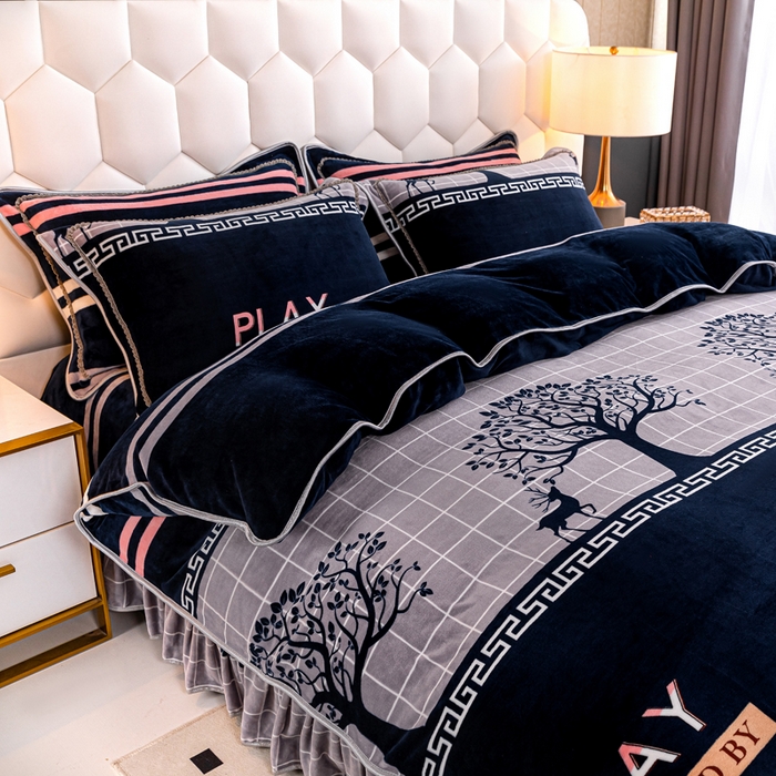 91家纺网 家纺一手货源 找家纺 眠多宝 2025新款定做特厚牛奶绒单被套可定制尺寸法莱绒水晶绒金貂绒被罩单被套 被套单件 极简主义