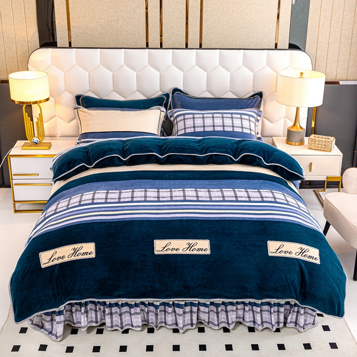 91家纺网 家纺一手货源 找家纺 眠多宝 2025新款定做特厚牛奶绒单被套可定制尺寸法莱绒水晶绒金貂绒被罩单被套 被套单件 简约时尚