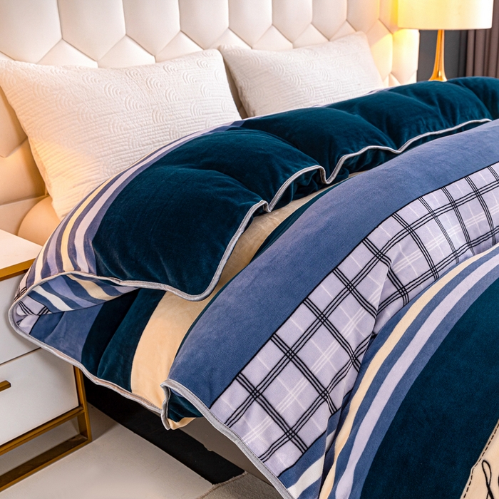 91家纺网 家纺一手货源 找家纺 眠多宝 2025新款定做特厚牛奶绒单被套可定制尺寸法莱绒水晶绒金貂绒被罩单被套 被套单件 简约时尚