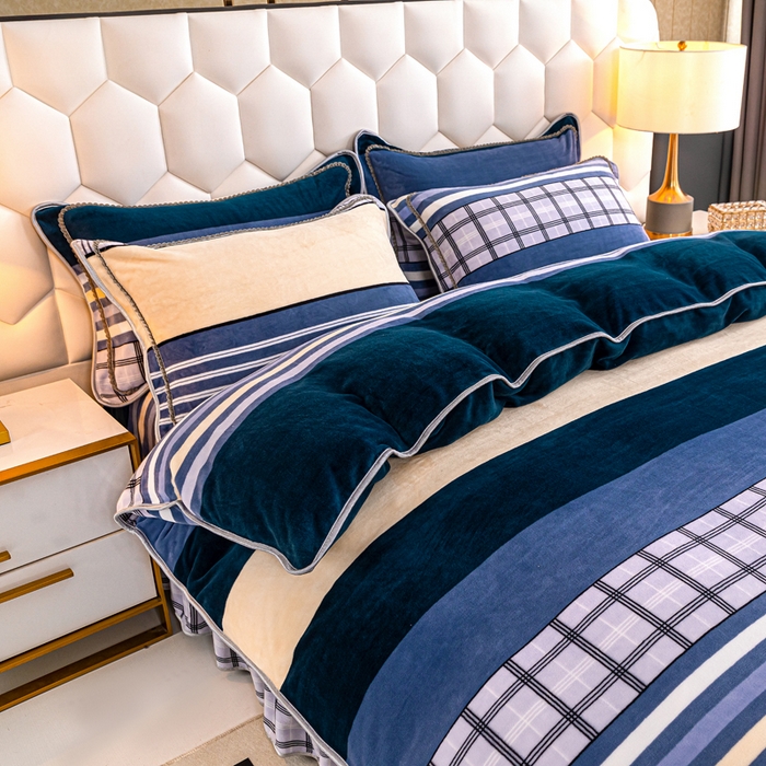 91家纺网 家纺一手货源 找家纺 眠多宝 2025新款定做特厚牛奶绒单被套可定制尺寸法莱绒水晶绒金貂绒被罩单被套 被套单件 简约时尚