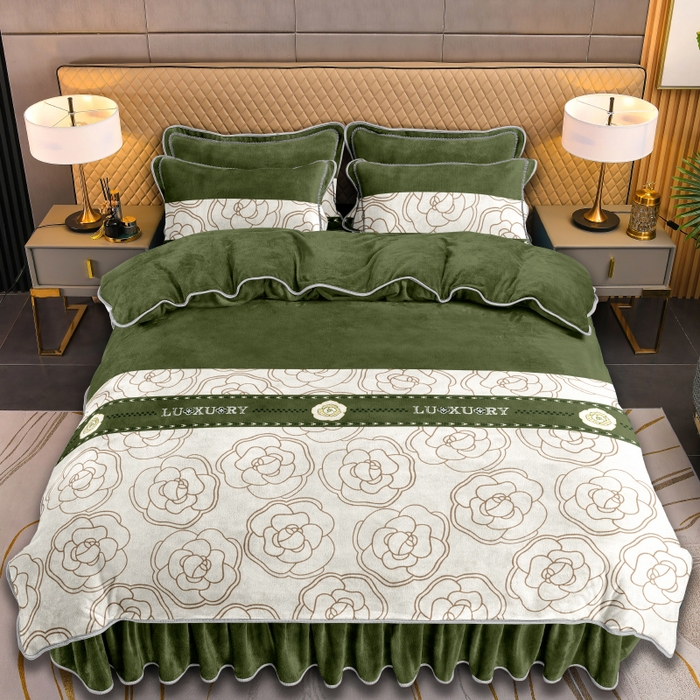 91家纺网 家纺一手货源 找家纺 眠多宝 2025新款定做特厚牛奶绒单被套可定制尺寸法莱绒水晶绒金貂绒被罩单被套 被套单件 山茶花