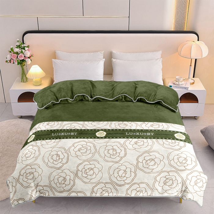 91家纺网 家纺一手货源 找家纺 眠多宝 2025新款定做特厚牛奶绒单被套可定制尺寸法莱绒水晶绒金貂绒被罩单被套 被套单件 山茶花