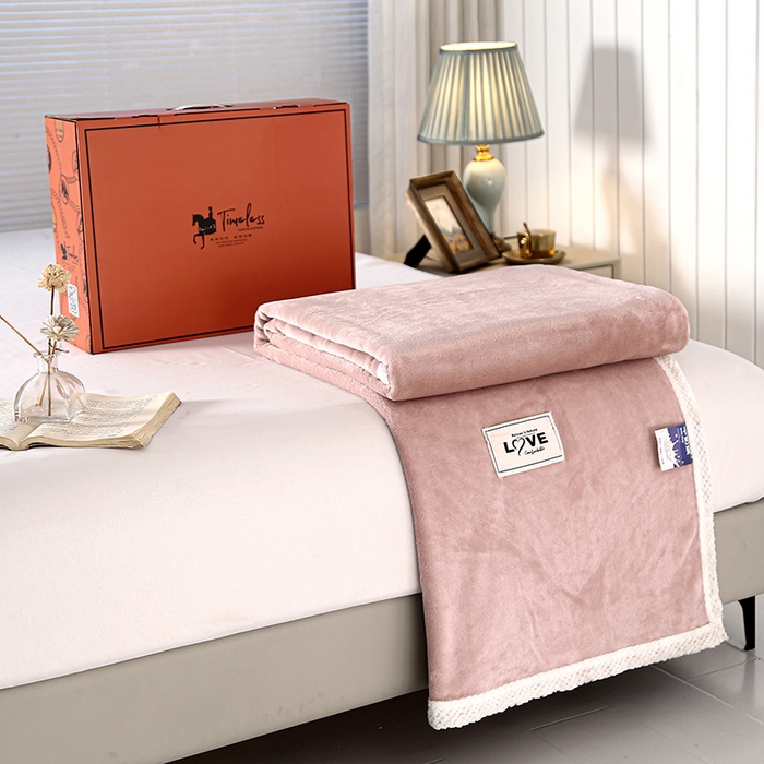 91家纺网 家纺一手货源 找家纺 伊凡毯业 2025新款260克云貂绒毛毯盖毯子直播爆款跑量毛毯 豆沙