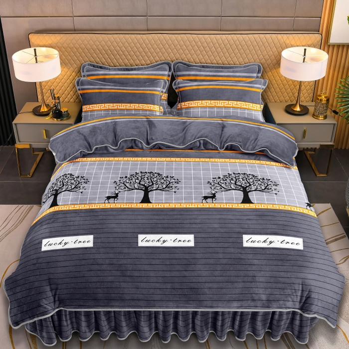 91家纺网 家纺一手货源 找家纺 眠多宝 2025新款定做特厚牛奶绒单被套可定制尺寸法莱绒水晶绒金貂绒被罩单被套 被套单件 幸运树