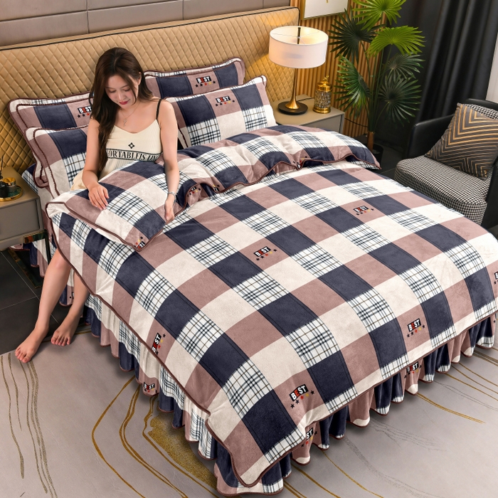 91家纺网 家纺一手货源 找家纺 眠多宝 2025新款定做特厚牛奶绒单被套可定制尺寸法莱绒水晶绒金貂绒被罩单被套 被套单件 英伦格