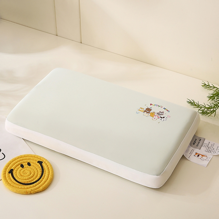 金牛枕芯 2025新款针织柔肤记忆枕儿童中童枕头枕芯记忆棉枕头批发 柔肤记忆枕-绿色