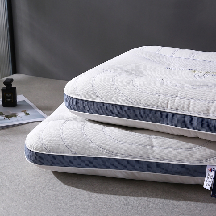 91家纺网 家纺一手货源 找家纺 金牛枕芯 2025新款零压深睡绗缝决明子+荞麦壳护颈枕亲子组合枕头枕芯 零压深睡枕-白色