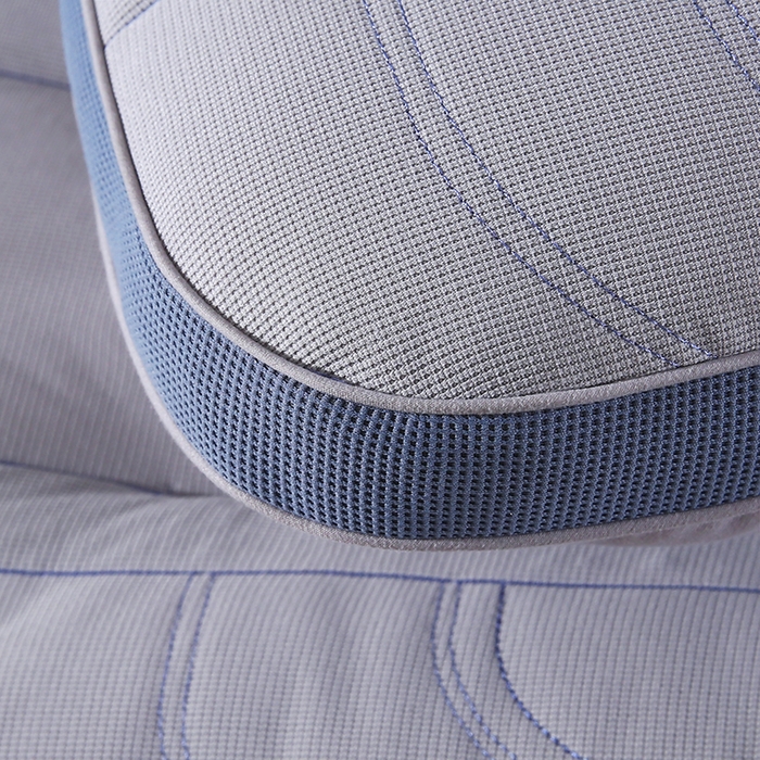 91家纺网 家纺一手货源 找家纺 金牛枕芯 2025新款零压深睡绗缝决明子+荞麦壳护颈枕亲子组合枕头枕芯 零压深睡枕-灰色