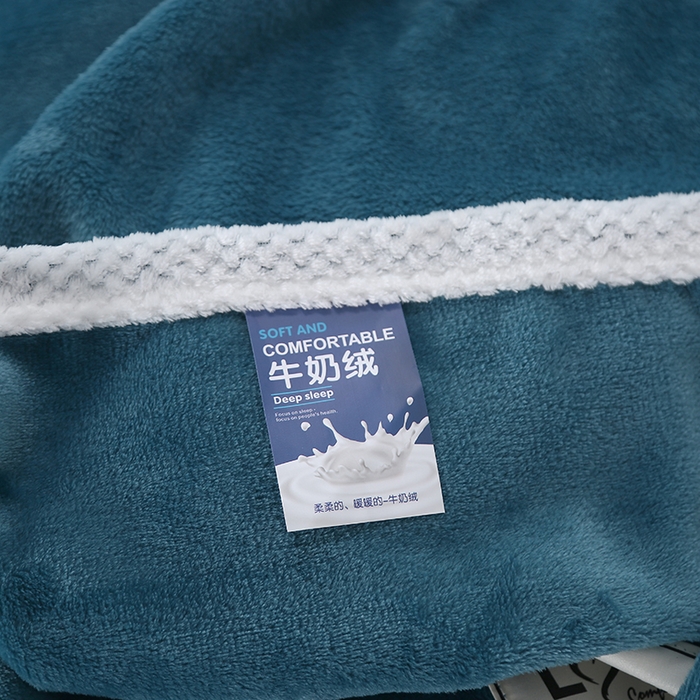 91家纺网 家纺一手货源 找家纺 伊凡毯业 2025新款260克云貂绒毛毯盖毯子直播爆款跑量毛毯 珊瑚蓝