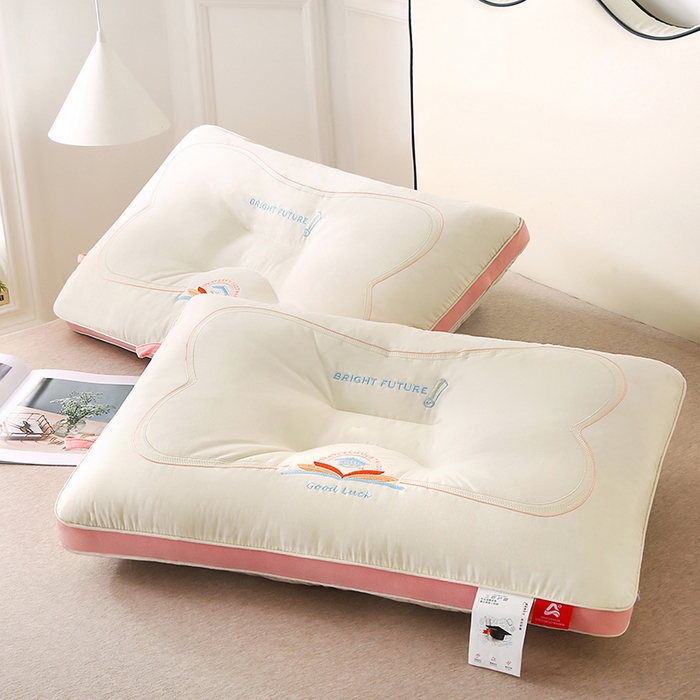 91家纺网 家纺一手货源 找家纺 （总）金牛枕芯 2025新款全棉纯棉三防好运连连枕头枕芯亲子儿童中童成人枕头枕芯组合枕头