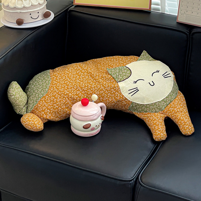 91家纺网 家纺一手货源 找家纺 （总）亦帆枕芯 2025新款全棉纯棉卡通可爱猫咪可拆洗全棉护颈荞麦枕枕头枕芯