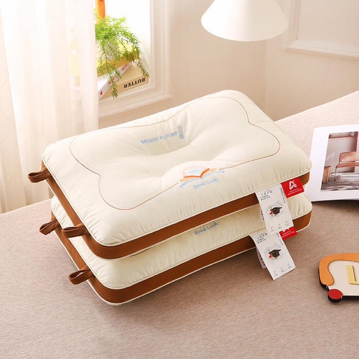 金牛枕芯 2025新款全棉纯棉三防好运连连枕头枕芯亲子儿童中童成人枕头枕芯组合枕头 全棉三防状元枕-咖