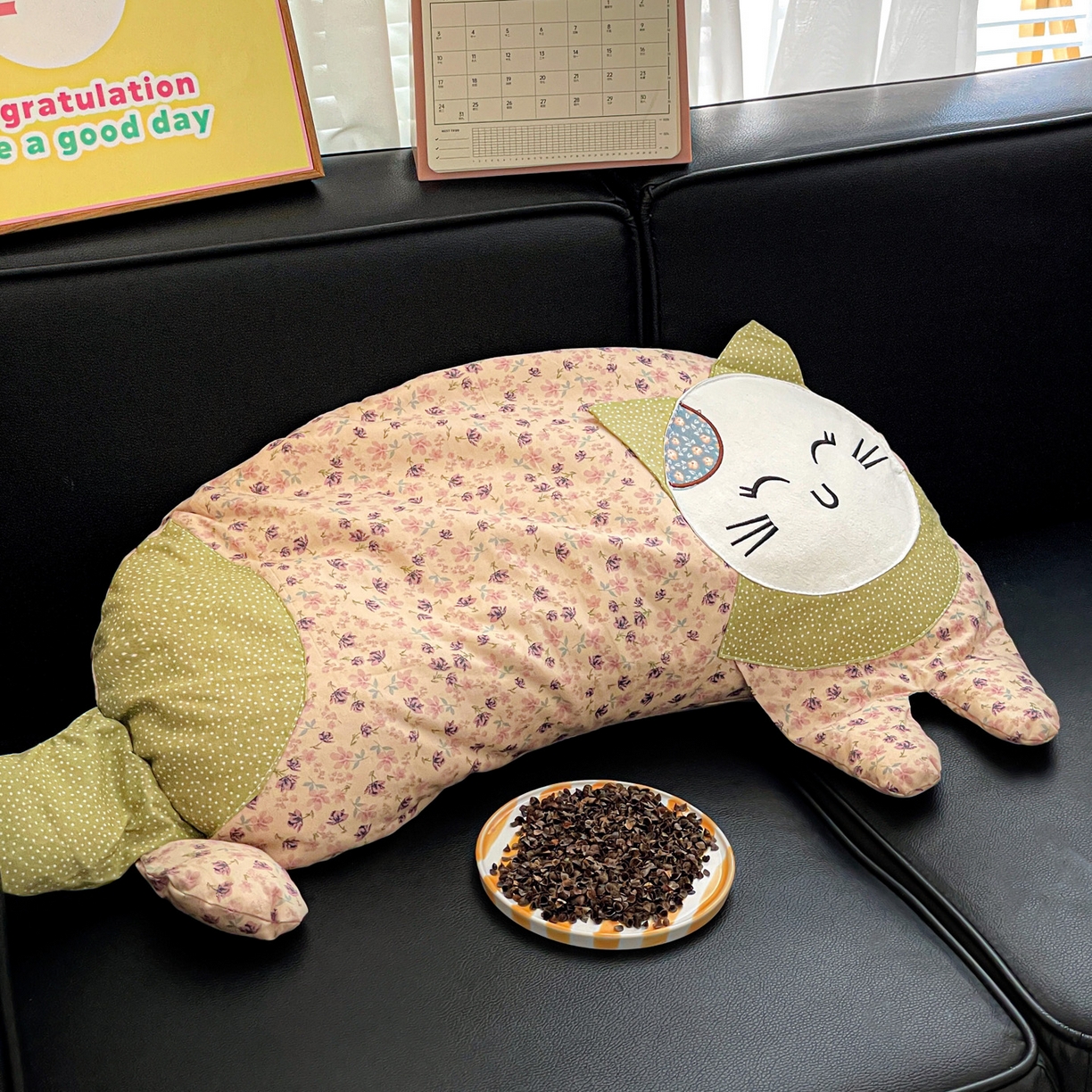 91家纺网 家纺一手货源 找家纺 亦帆枕芯 2025新款全棉纯棉卡通可爱猫咪可拆洗全棉护颈荞麦枕枕头枕芯 粉色-全棉可爱猫