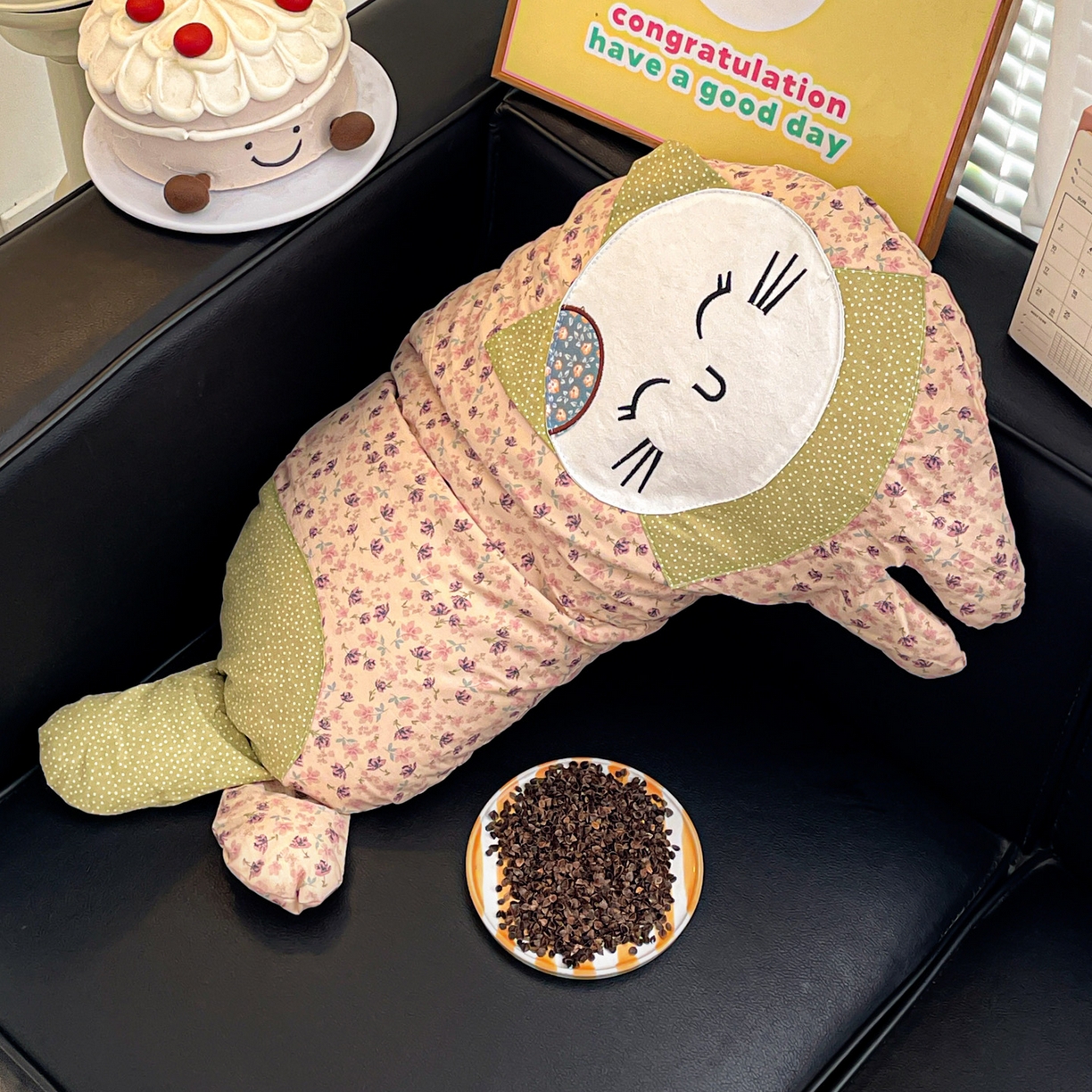 91家纺网 家纺一手货源 找家纺 亦帆枕芯 2025新款全棉纯棉卡通可爱猫咪可拆洗全棉护颈荞麦枕枕头枕芯 粉色-全棉可爱猫