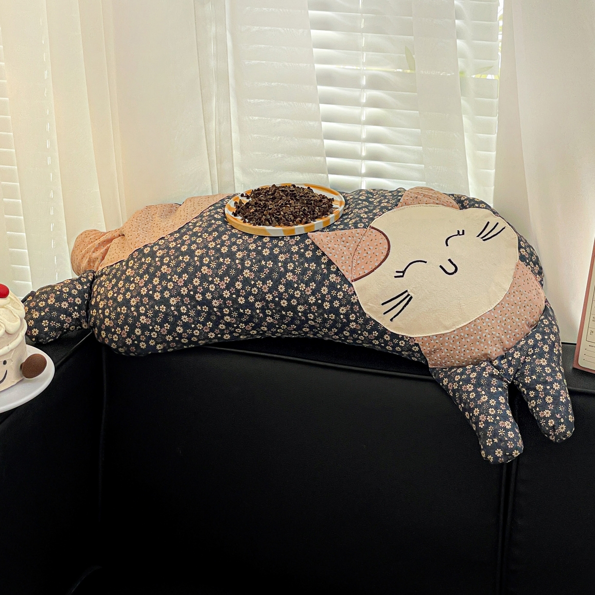 91家纺网 家纺一手货源 找家纺 亦帆枕芯 2025新款全棉纯棉卡通可爱猫咪可拆洗全棉护颈荞麦枕枕头枕芯 深蓝-全棉可爱猫