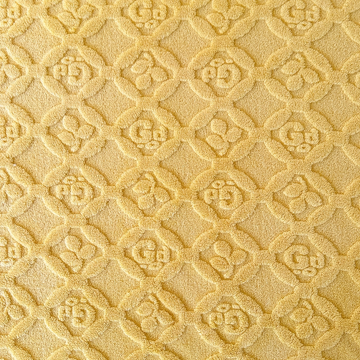 91家纺网 家纺一手货源 找家纺 栩裕纺织 2025新款塔芙绒三叶草提花毛毯-卷边款 姜黄