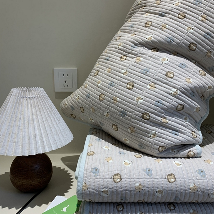 91家纺网 家纺一手货源 找家纺 汇庭 2025新款亲肤舒适全棉纯棉床盖三件套 彩虹豆