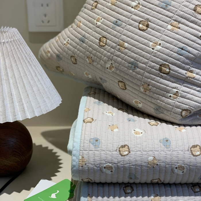 91家纺网 家纺一手货源 找家纺 汇庭 2025新款亲肤舒适全棉纯棉床盖三件套 彩虹豆