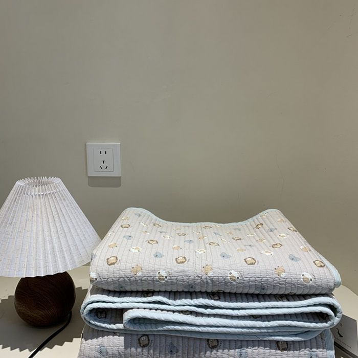 91家纺网 家纺一手货源 找家纺 汇庭 2025新款亲肤舒适全棉纯棉床盖三件套 彩虹豆