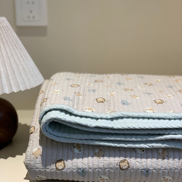 91家纺网 家纺一手货源 找家纺 汇庭 2025新款亲肤舒适全棉纯棉床盖三件套 彩虹豆