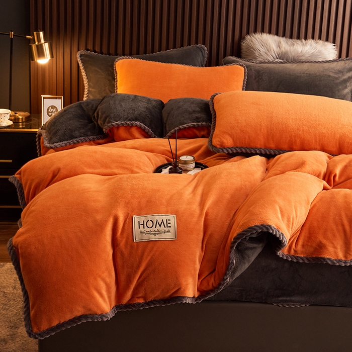 91家纺网 家纺一手货源 找家纺 （总）闲鱼家纺 2025款高克重欧式包边牛奶绒四件套