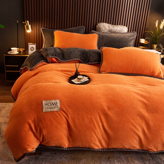 91家纺网 家纺一手货源 找家纺 （总）闲鱼家纺 2025款高克重欧式包边牛奶绒四件套