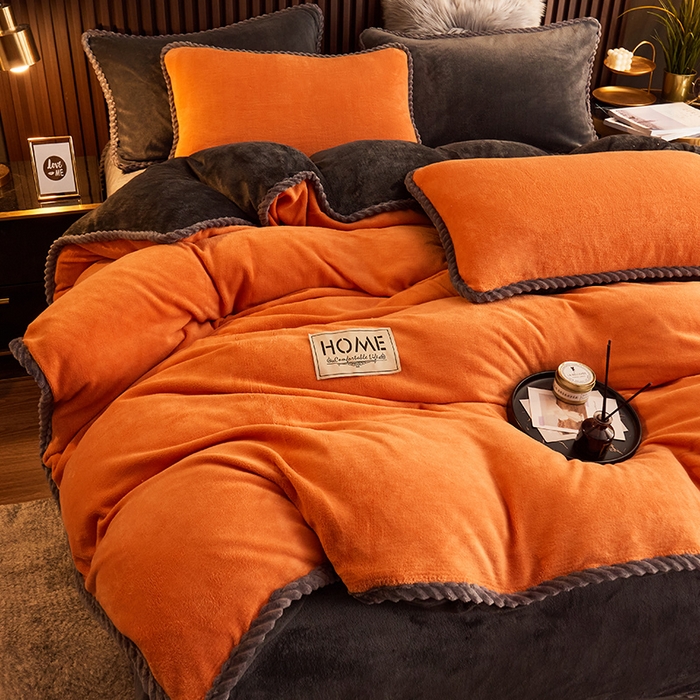 91家纺网 家纺一手货源 找家纺 （总）闲鱼家纺 2025款高克重欧式包边牛奶绒四件套