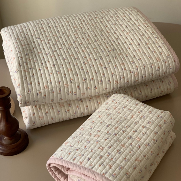 91家纺网 家纺一手货源 找家纺 汇庭 2025新款亲肤舒适全棉纯棉床盖三件套 蝶雅