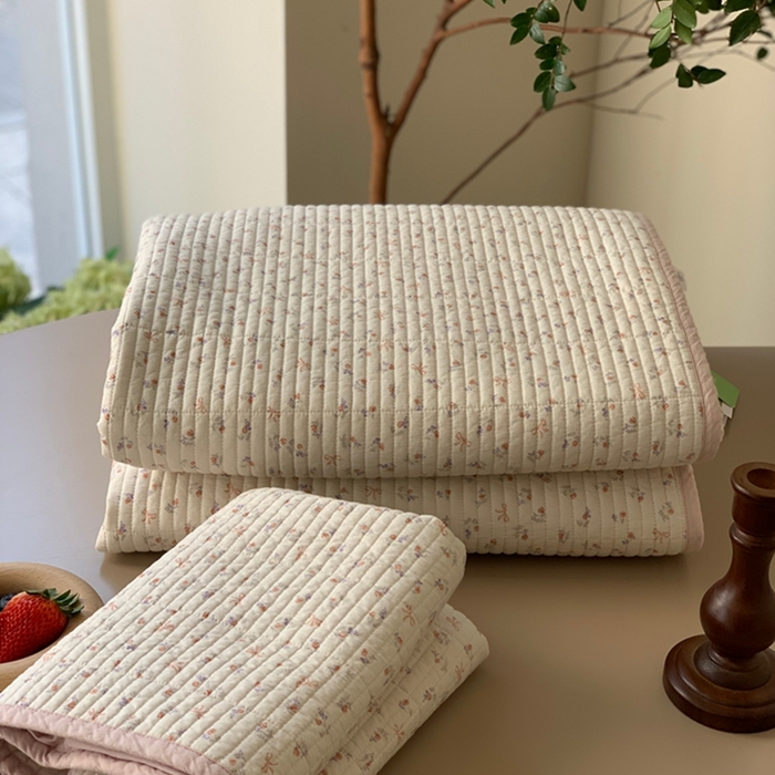 91家纺网 家纺一手货源 找家纺 汇庭 2025新款亲肤舒适全棉纯棉床盖三件套 蝶雅