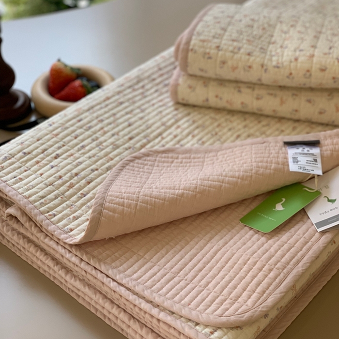 91家纺网 家纺一手货源 找家纺 汇庭 2025新款亲肤舒适全棉纯棉床盖三件套 蝶雅