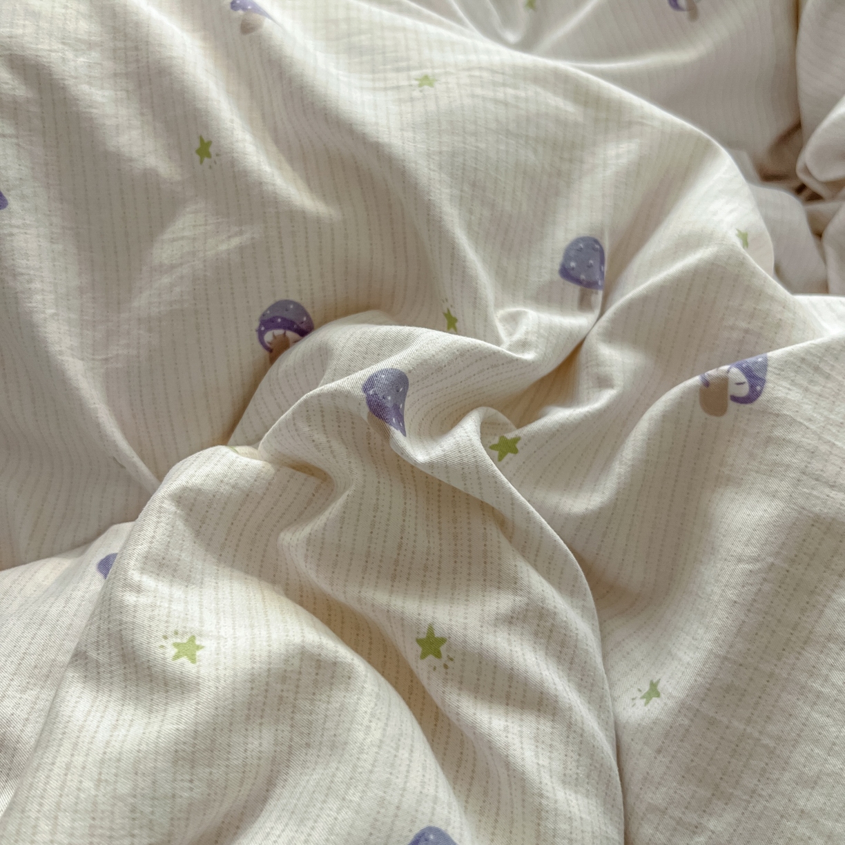 91家纺网 家纺一手货源 找家纺 亨通家纺 2025新款爆款韩国小布袋古法水洗棉云感棉四件套【提供买家秀】 温馨-咖