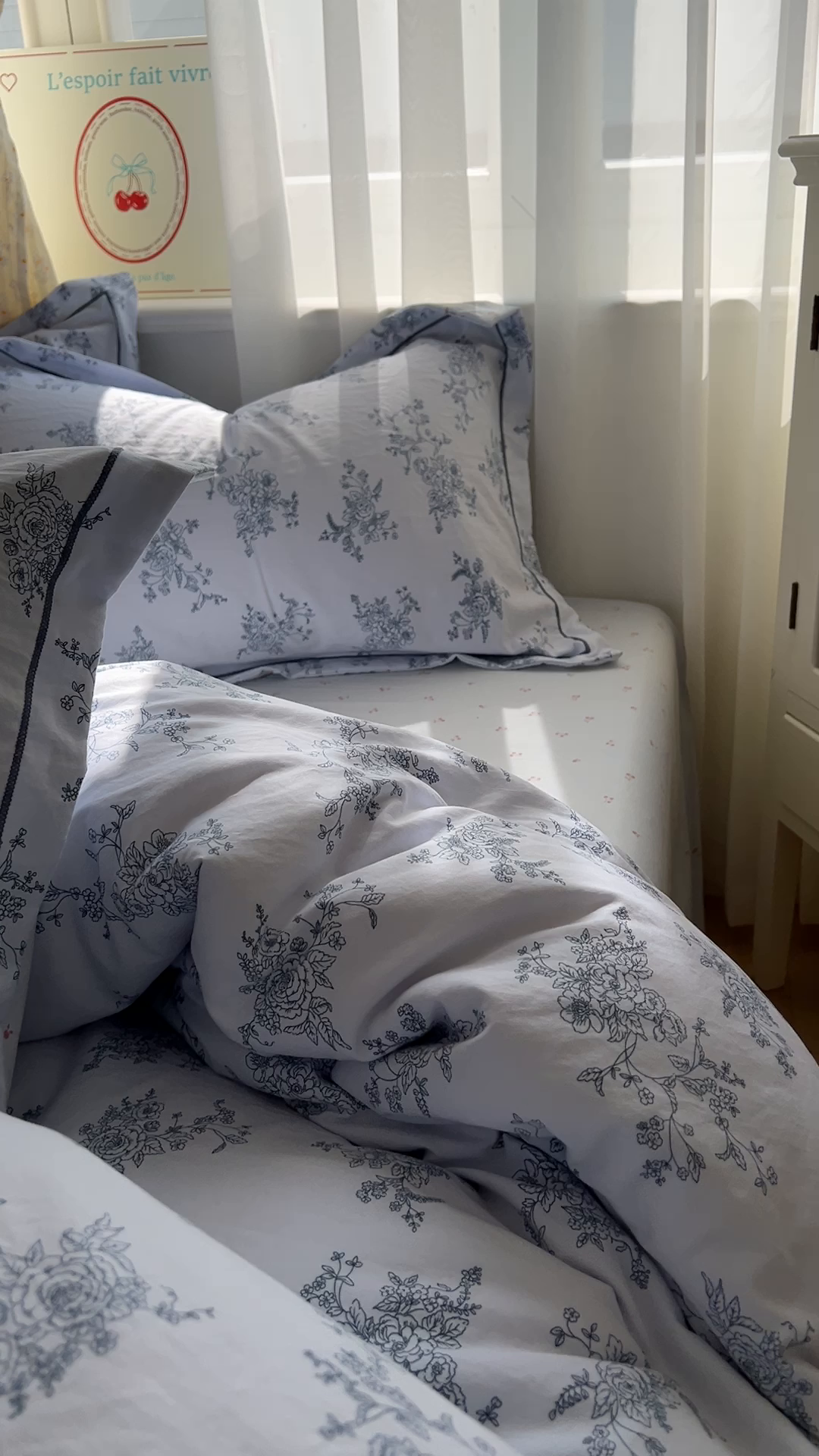 91家纺网 家纺一手货源 找家纺 亨通家纺 2025新款爆款韩国小布袋古法水洗棉云感棉四件套【提供买家秀】 香缇卡-蓝