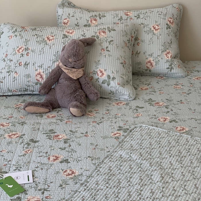 91家纺网 家纺一手货源 找家纺 汇庭 2025新款亲肤舒适全棉纯棉床盖三件套 玫瑰故事