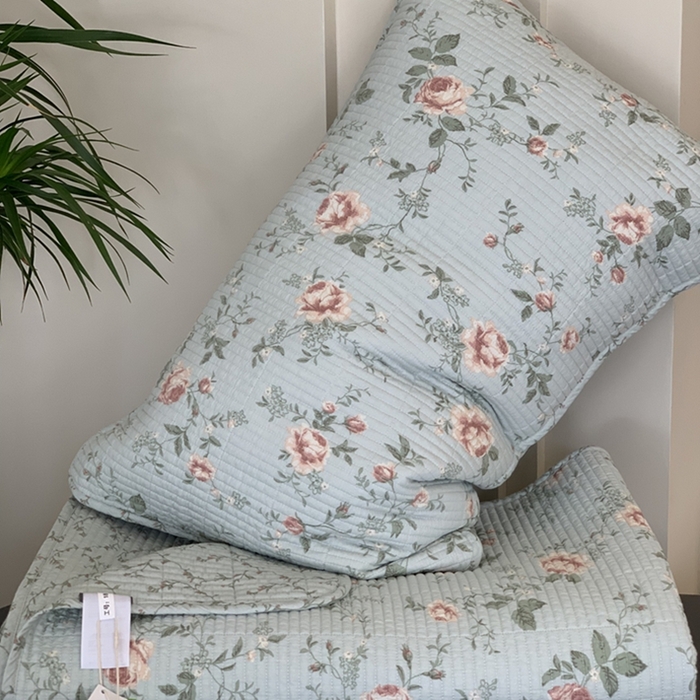 91家纺网 家纺一手货源 找家纺 汇庭 2025新款亲肤舒适全棉纯棉床盖三件套 玫瑰故事