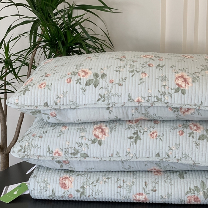 91家纺网 家纺一手货源 找家纺 汇庭 2025新款亲肤舒适全棉纯棉床盖三件套 玫瑰故事