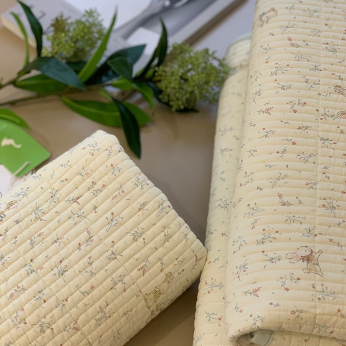 91家纺网 家纺一手货源 找家纺 汇庭 2025新款亲肤舒适全棉纯棉床盖三件套 妙妙小兔