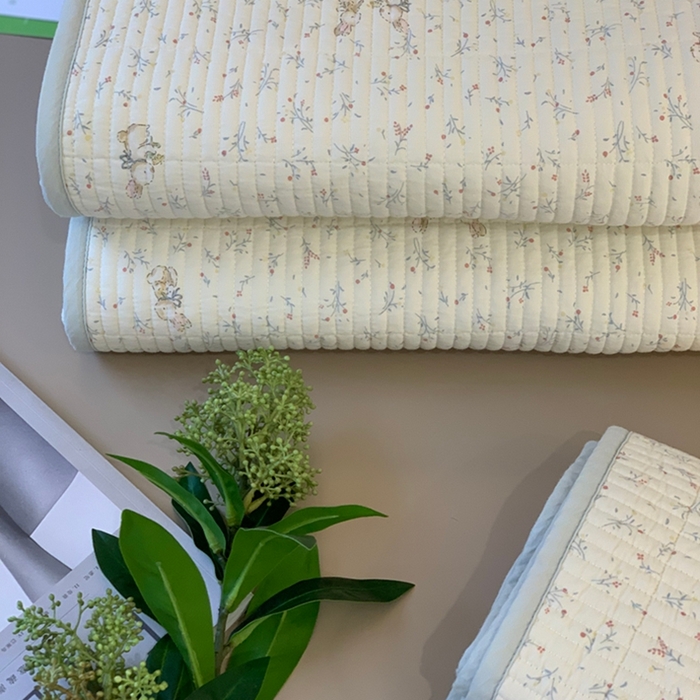 91家纺网 家纺一手货源 找家纺 汇庭 2025新款亲肤舒适全棉纯棉床盖三件套 妙妙小兔