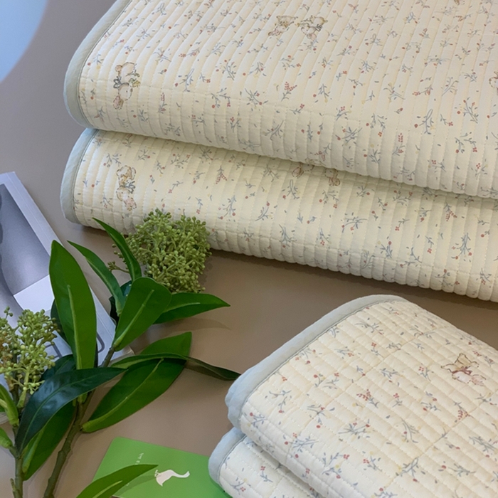 91家纺网 家纺一手货源 找家纺 汇庭 2025新款亲肤舒适全棉纯棉床盖三件套 妙妙小兔